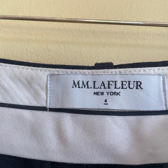 MM LaFleur Black Pleated Trousers Sz 4 Workwear Career Professional - Picture 4 of 13